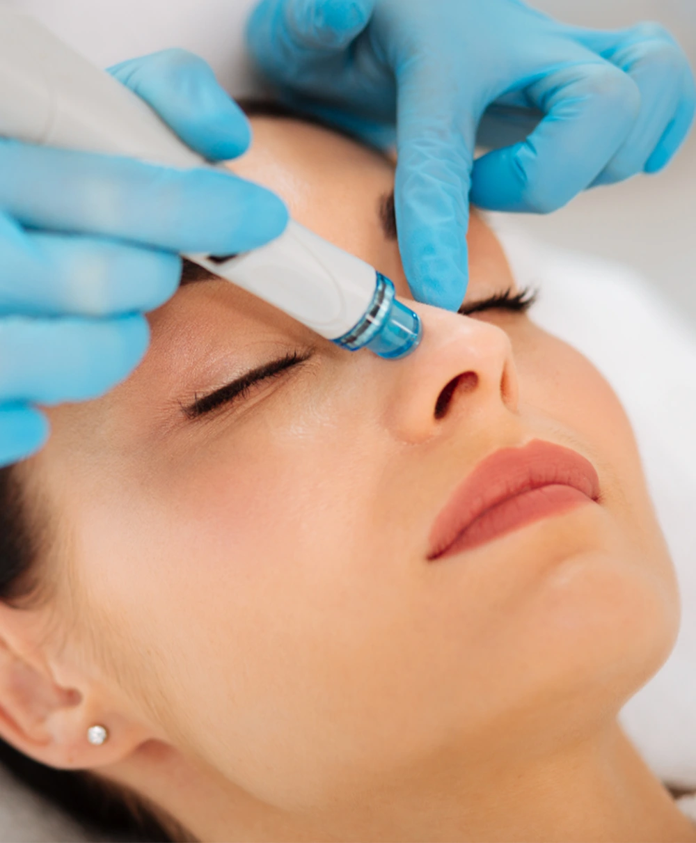 Female Receiving Hydrafacial Treatment